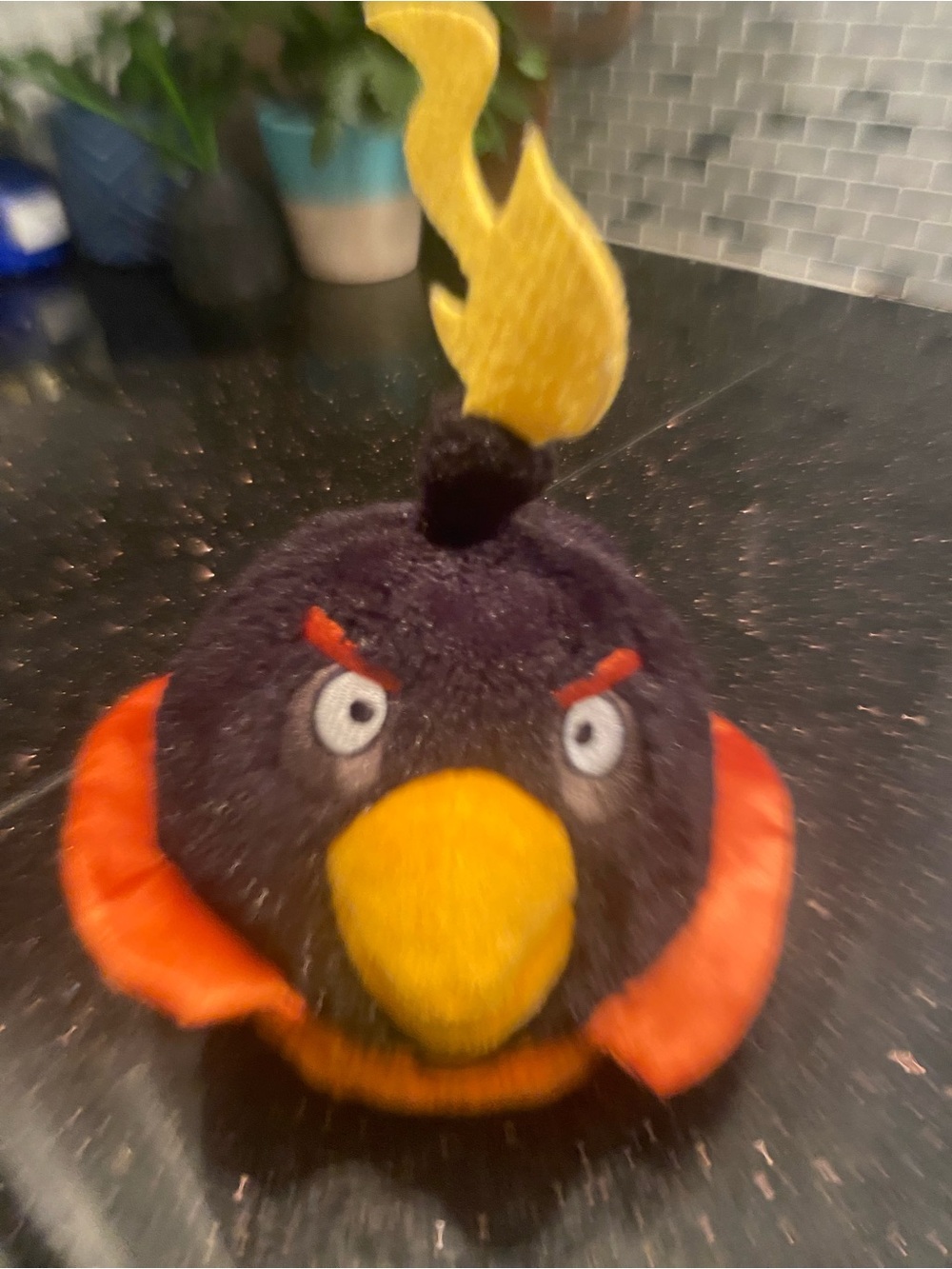 Angry Birds 6" Black Space Bomb Bird Plush